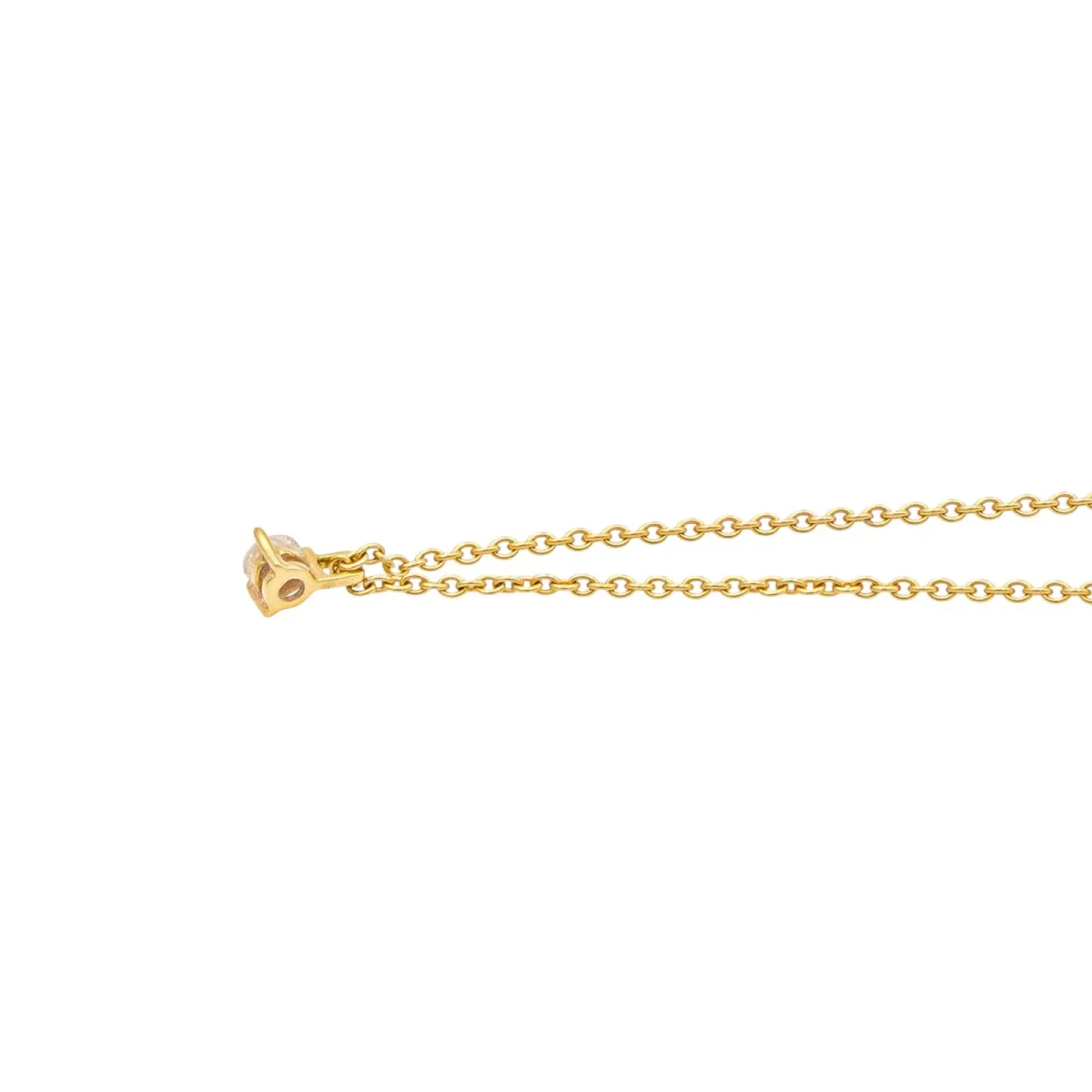 Collier Solitaire Or jaune Diamant – Image 5