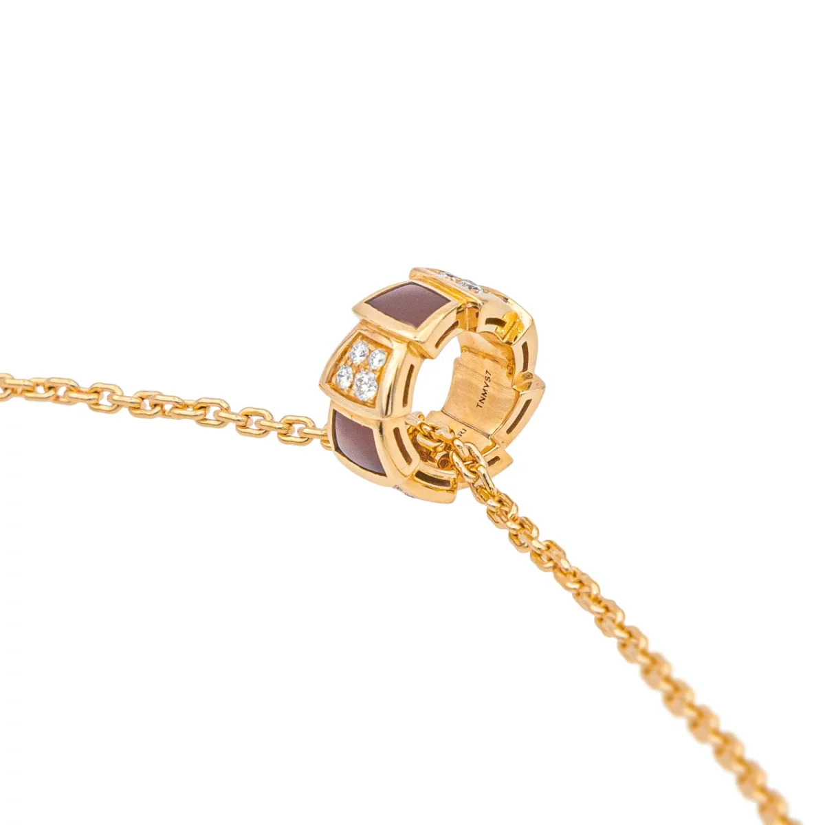 Bulgari Collier Serpenti Or rose Cornaline, Diamant – Image 9