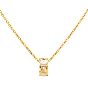 Bulgari Collier Serpenti Or rose Nacre, Diamant