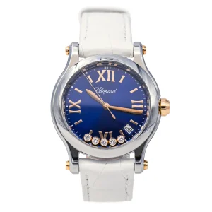 Chopard Montre Happy sport Acier Diamant, Saphir