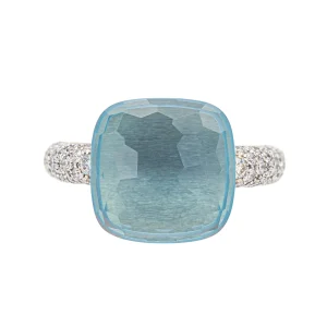 Pomellato Bague Nudo Or rose, Or blanc Topaze, Diamant