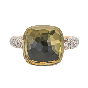 Pomellato Bague Nudo Or rose Prasiolite, Diamant