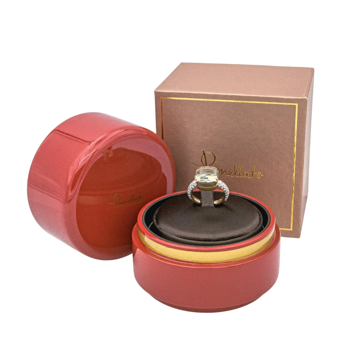 Pomellato Bague Nudo Or rose Prasiolite, Diamant – Image 4