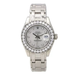 Rolex Montre Lady-datejust pearl master Or blanc Diamant