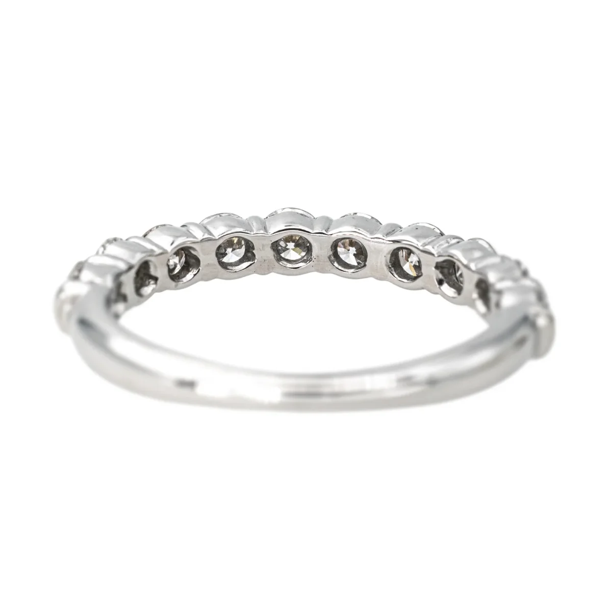 Bague Demi-alliance Or blanc Diamant – Image 6