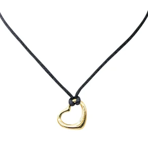 Tiffany & co Pendentif Cordon Open heart Or jaune