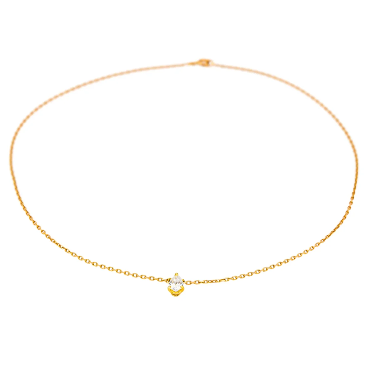 Collier Solitaire Or rose Diamant – Image 5