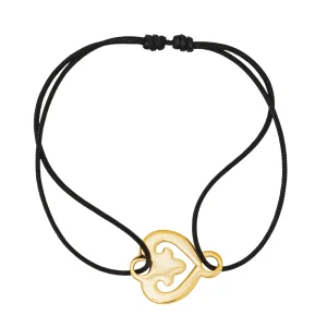 O.j. perrin Bracelet Cordon Cœur légende Or jaune