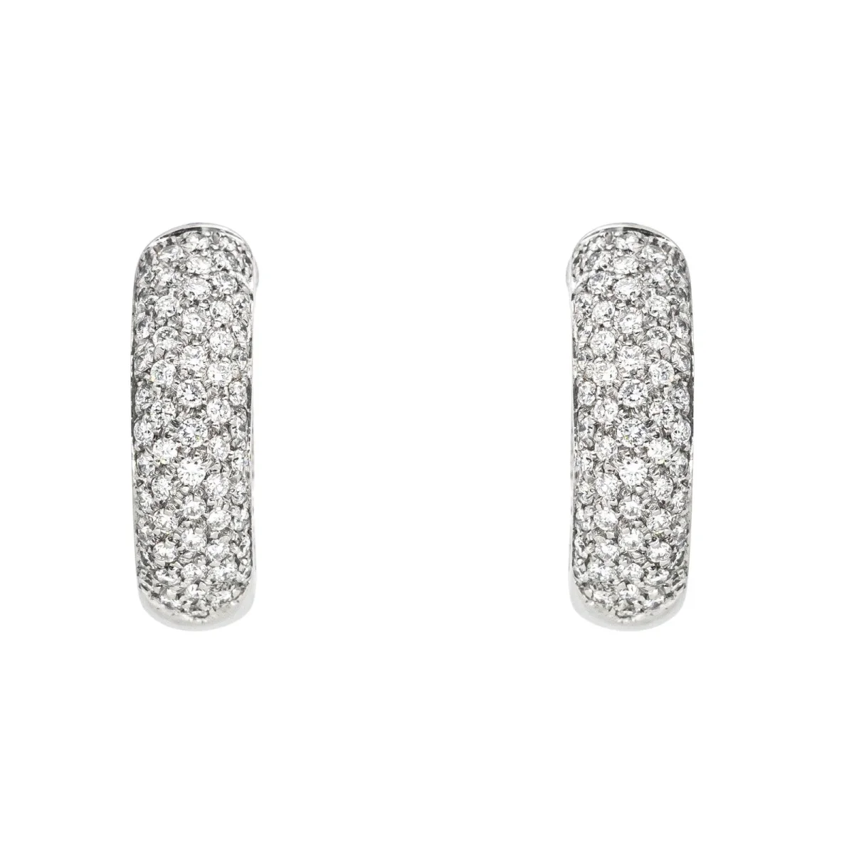 Boucles d'oreilles Créoles Or blanc Diamant