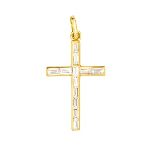 Pendentif Croix Or jaune Diamant