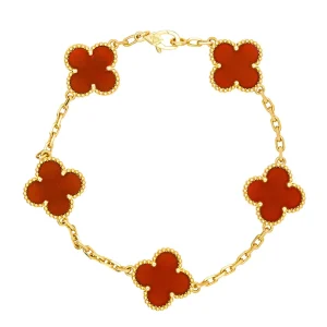 Van cleef & arpels Bracelet Vintage alhambra Or jaune Cornaline