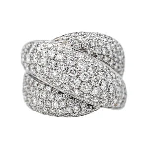 Damiani Bague Cocktail Gomitolo Or blanc Diamant