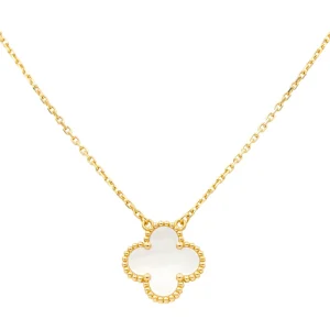 Van cleef & arpels Collier Vintage alhambra Or jaune Nacre