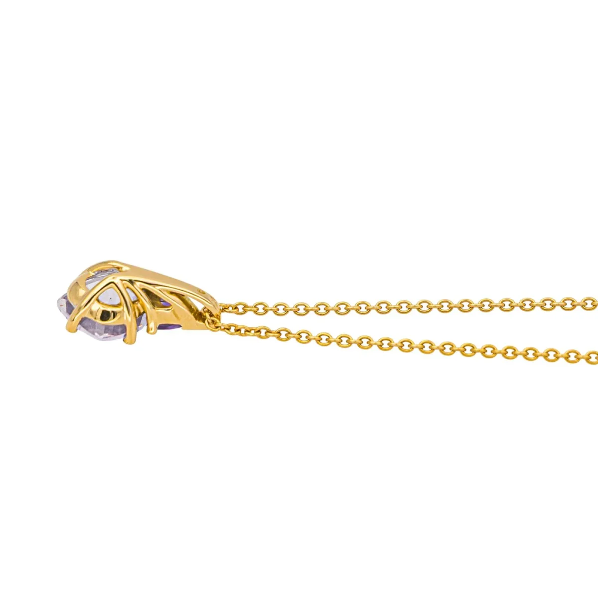 Collier Pendentif Or jaune Améthyste – Image 6