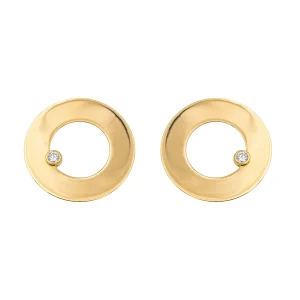 Dinh van Boucles d'oreilles Cible Or jaune Diamant