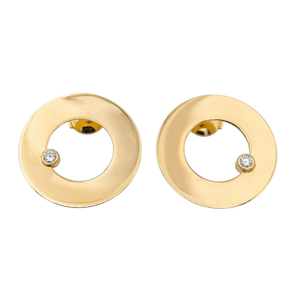 Dinh van Boucles d'oreilles Cible Or jaune Diamant – Image 6