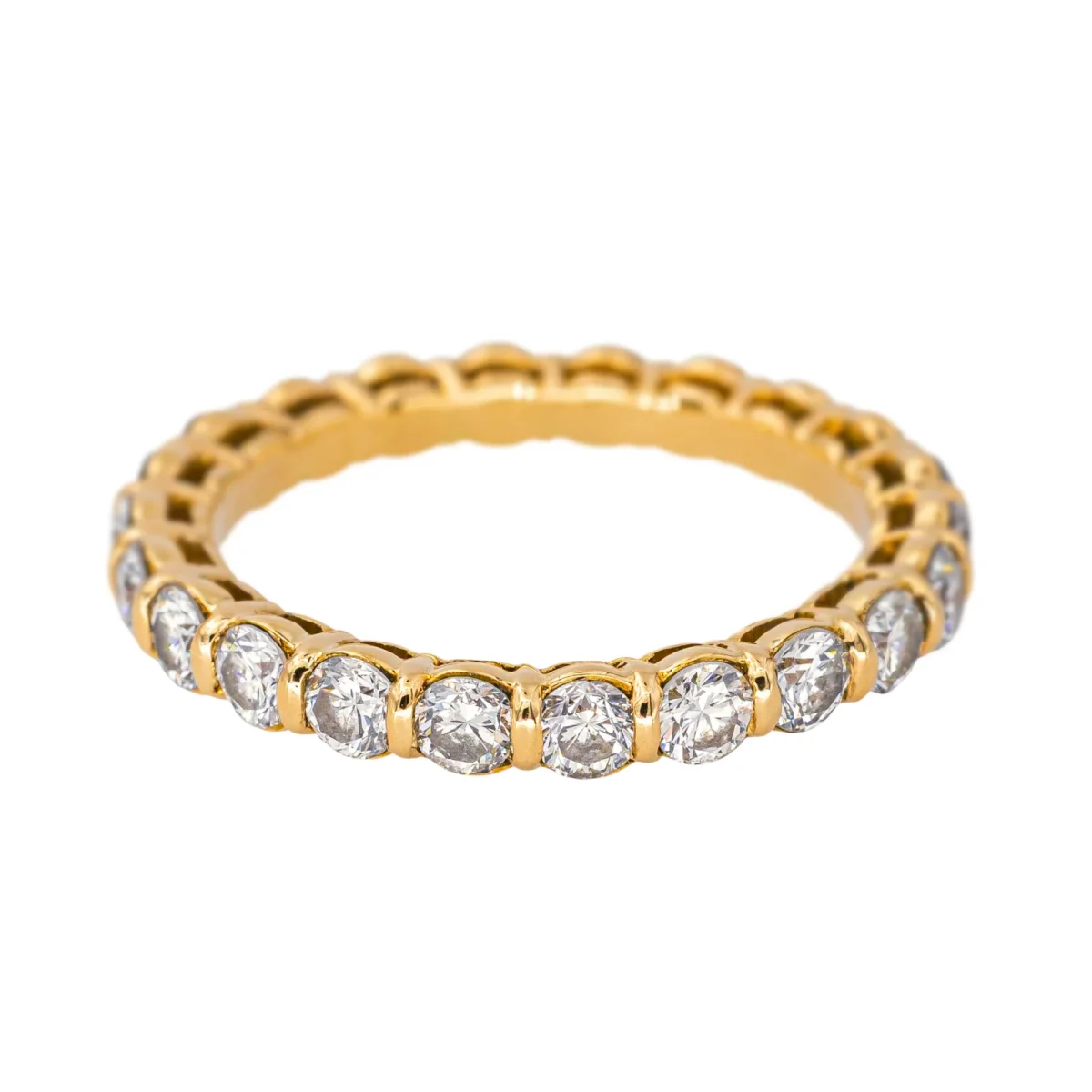 Bague Alliance américaine Or jaune Diamant