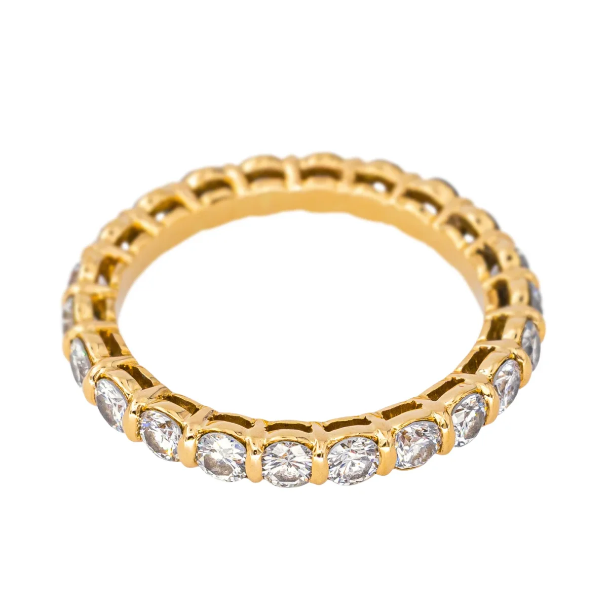 Bague Alliance américaine Or jaune Diamant – Image 5