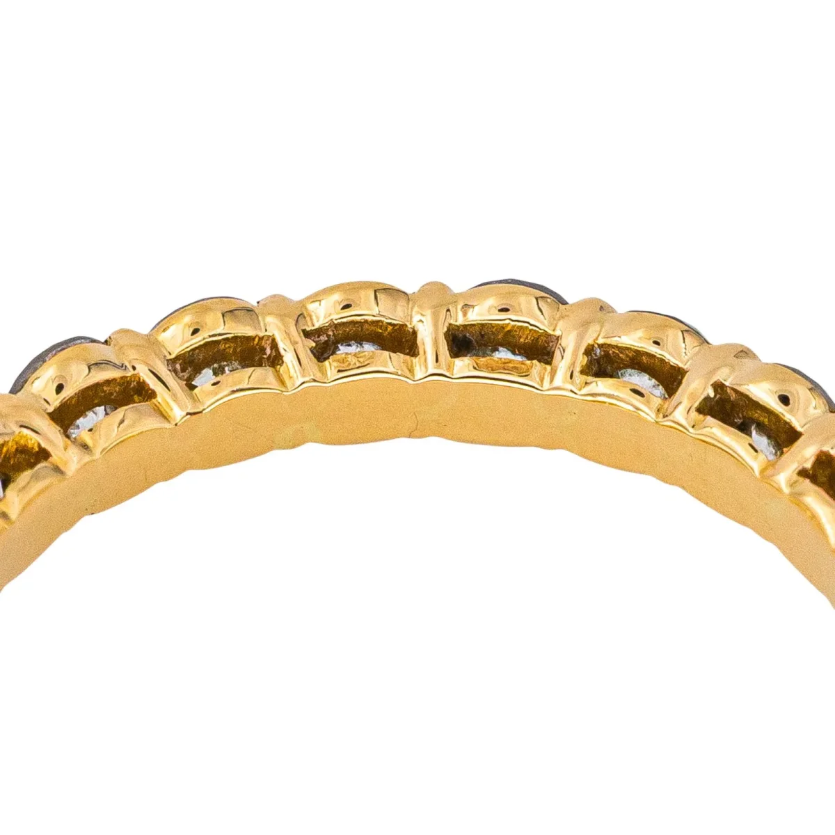 Bague Alliance américaine Or jaune Diamant – Image 8