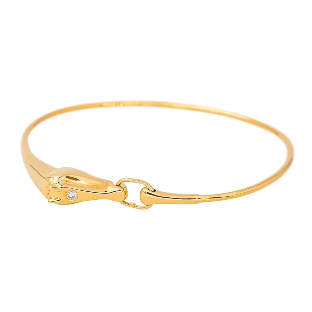 Bracelet Jonc Or jaune Diamant – Image 4