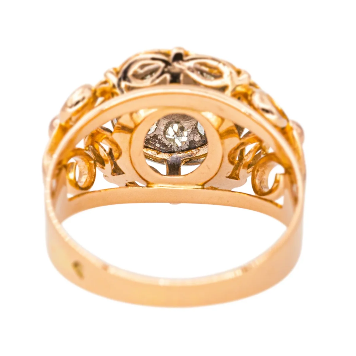 Bague Dôme Or rose, Or blanc Diamant – Image 6