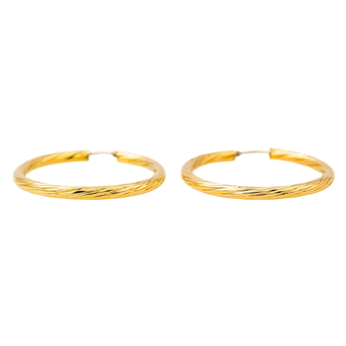 Boucles d'oreilles Créoles Or jaune – Image 6