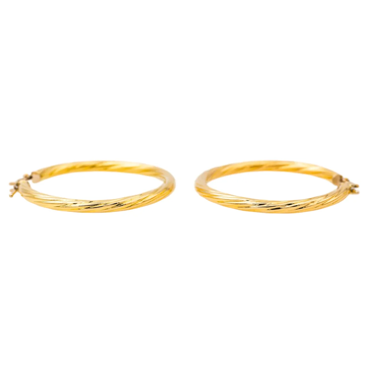 Boucles d'oreilles Créoles Or jaune – Image 7