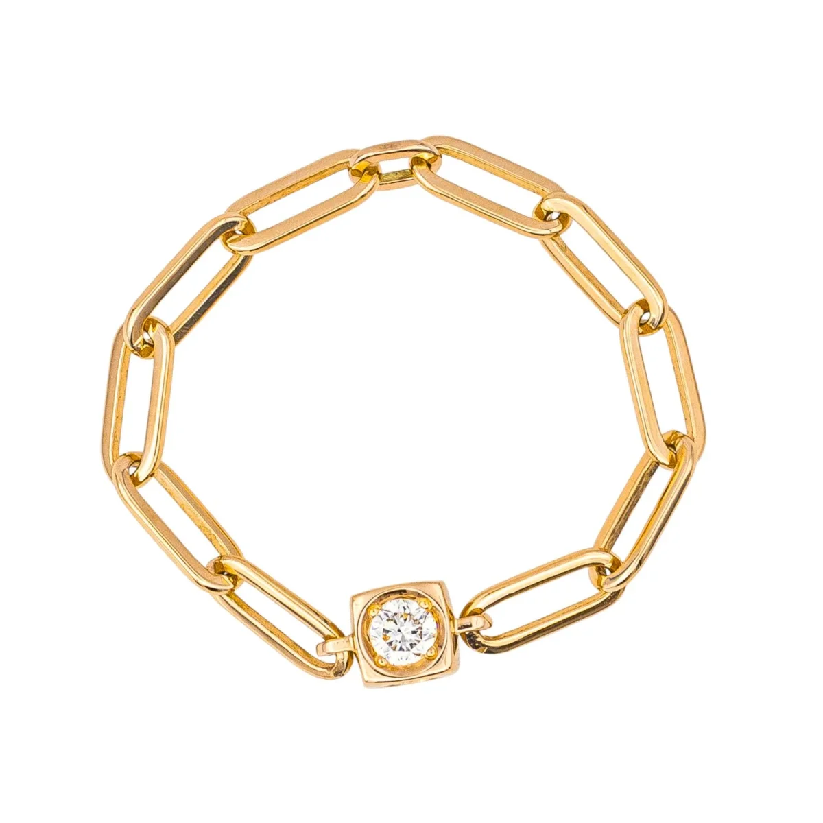 Dinh van Bague Cube Or rose Diamant – Image 4