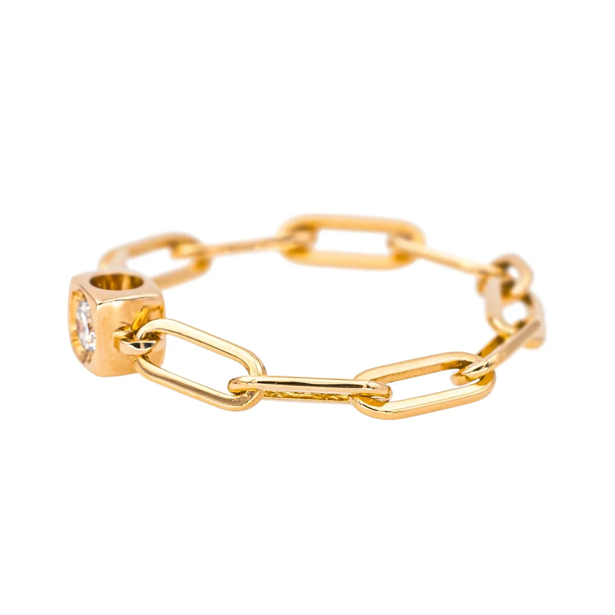 Dinh van Bague Cube Or rose Diamant – Image 6