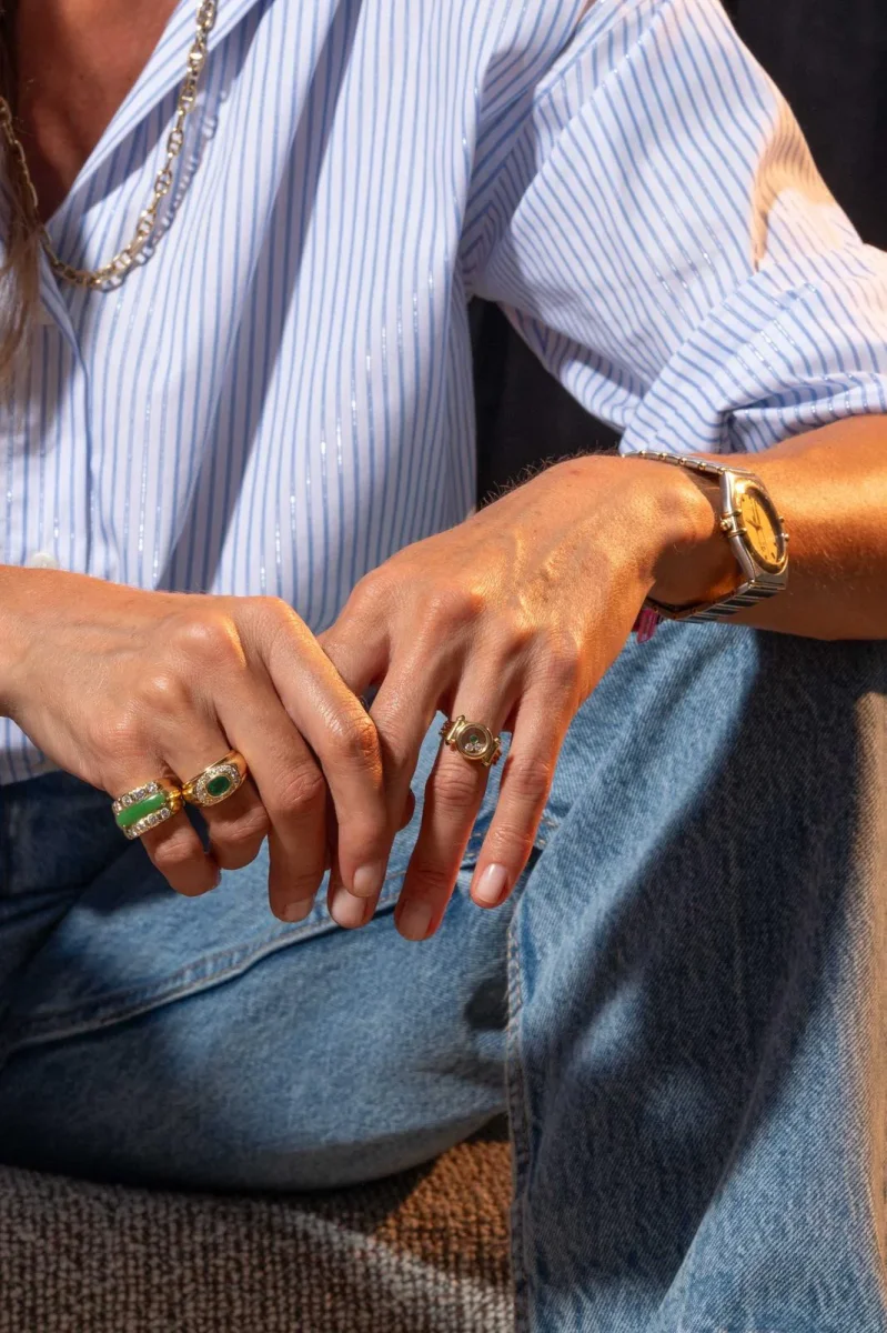 Chopard Bague Happy diamonds Or jaune Diamant, Emeraude – Image 3