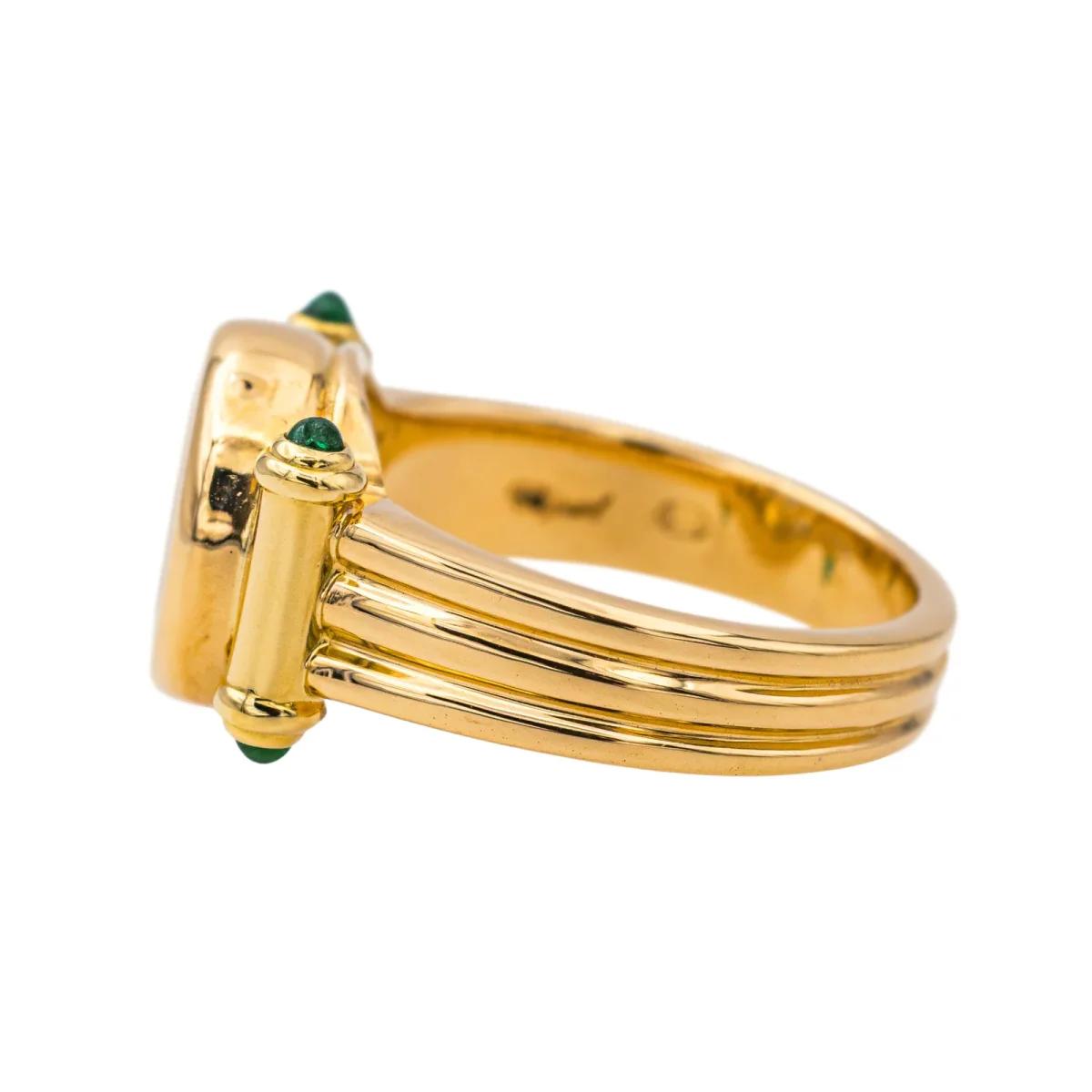 Chopard Bague Happy diamonds Or jaune Diamant, Emeraude – Image 5