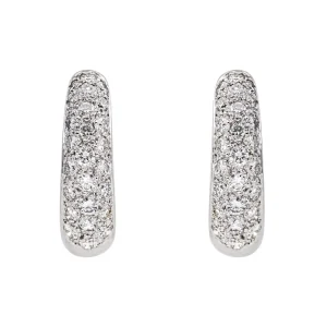 Boucles d'oreilles Créoles Or blanc Diamant