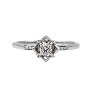 Mauboussin Bague Solitaire Ma reine d'amour Or blanc Diamant