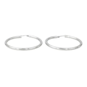 Boucles d'oreilles Créoles Or blanc