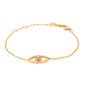 Messika Bracelet Lucky eye Or rose Diamant