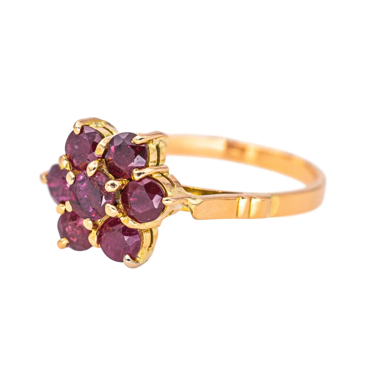 Bague Marguerite Or rose Rubis – Image 4