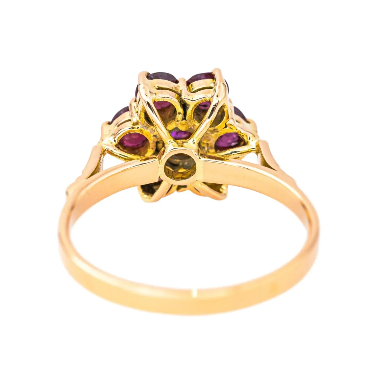 Bague Marguerite Or rose Rubis – Image 6