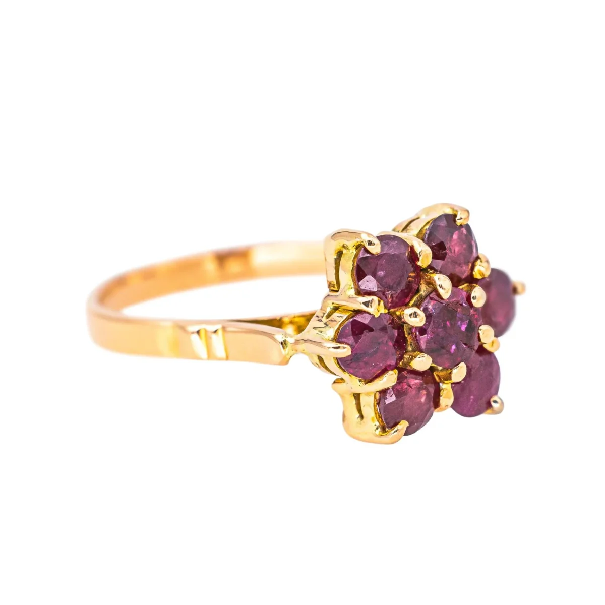 Bague Marguerite Or rose Rubis – Image 7