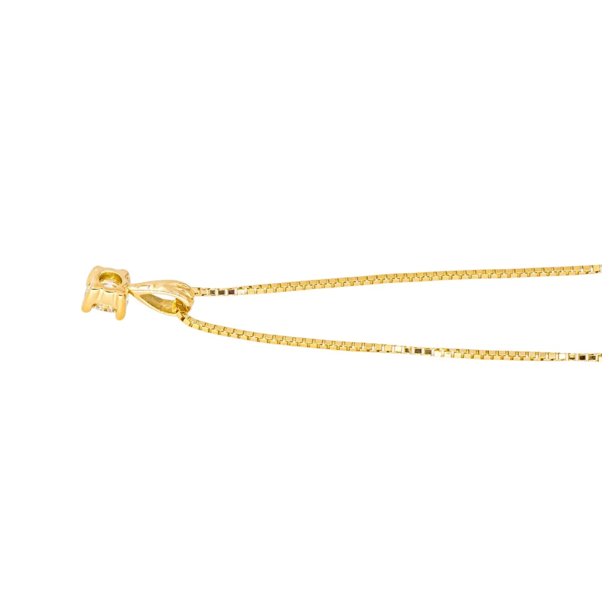 Collier Solitaire Or jaune Diamant – Image 6