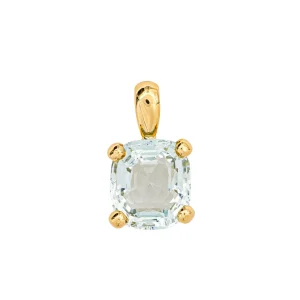 Pendentif Or jaune Aigue marine
