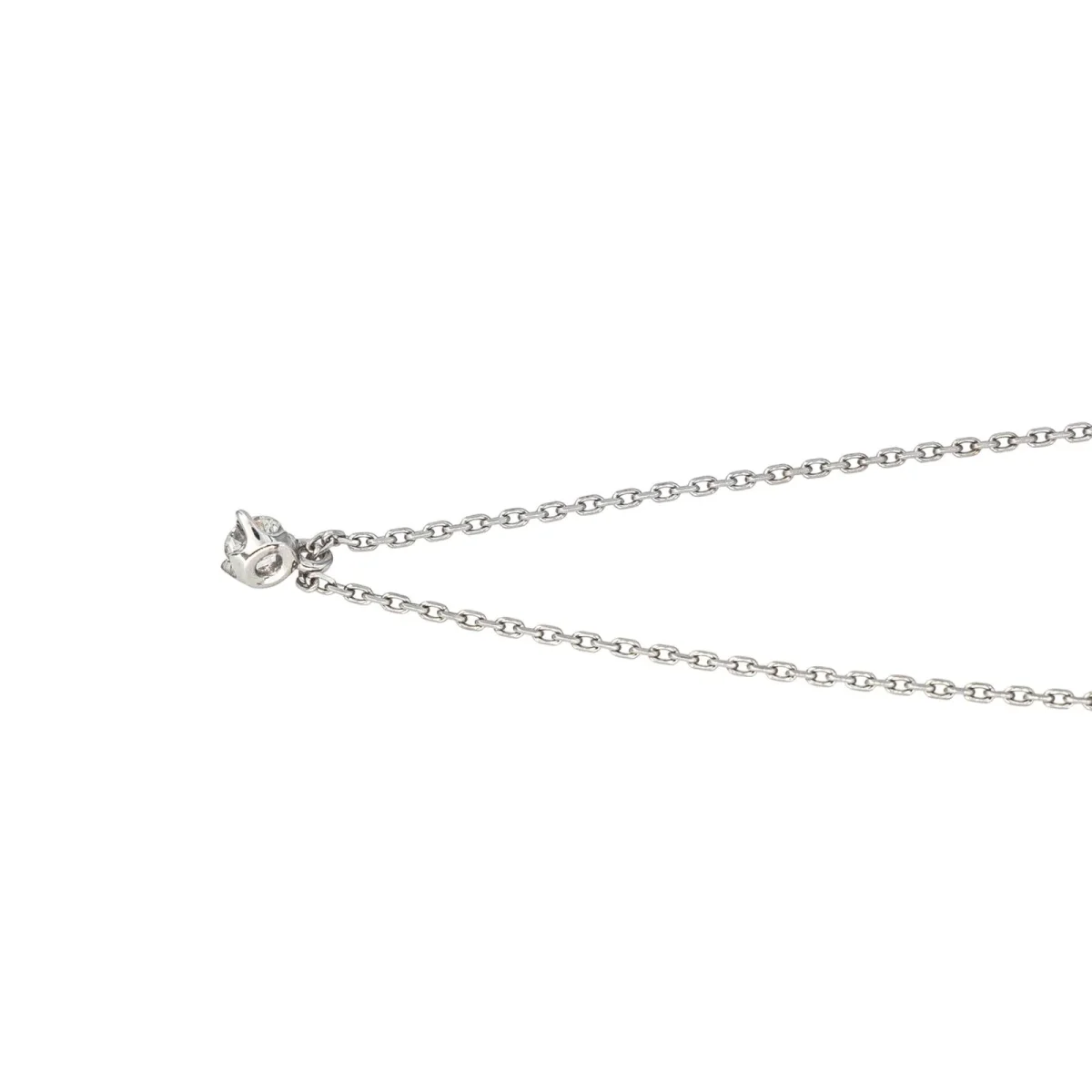 Collier Solitaire Or blanc Diamant – Image 6
