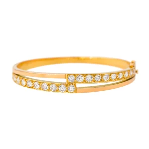 Bracelet Jonc Or jaune Diamant