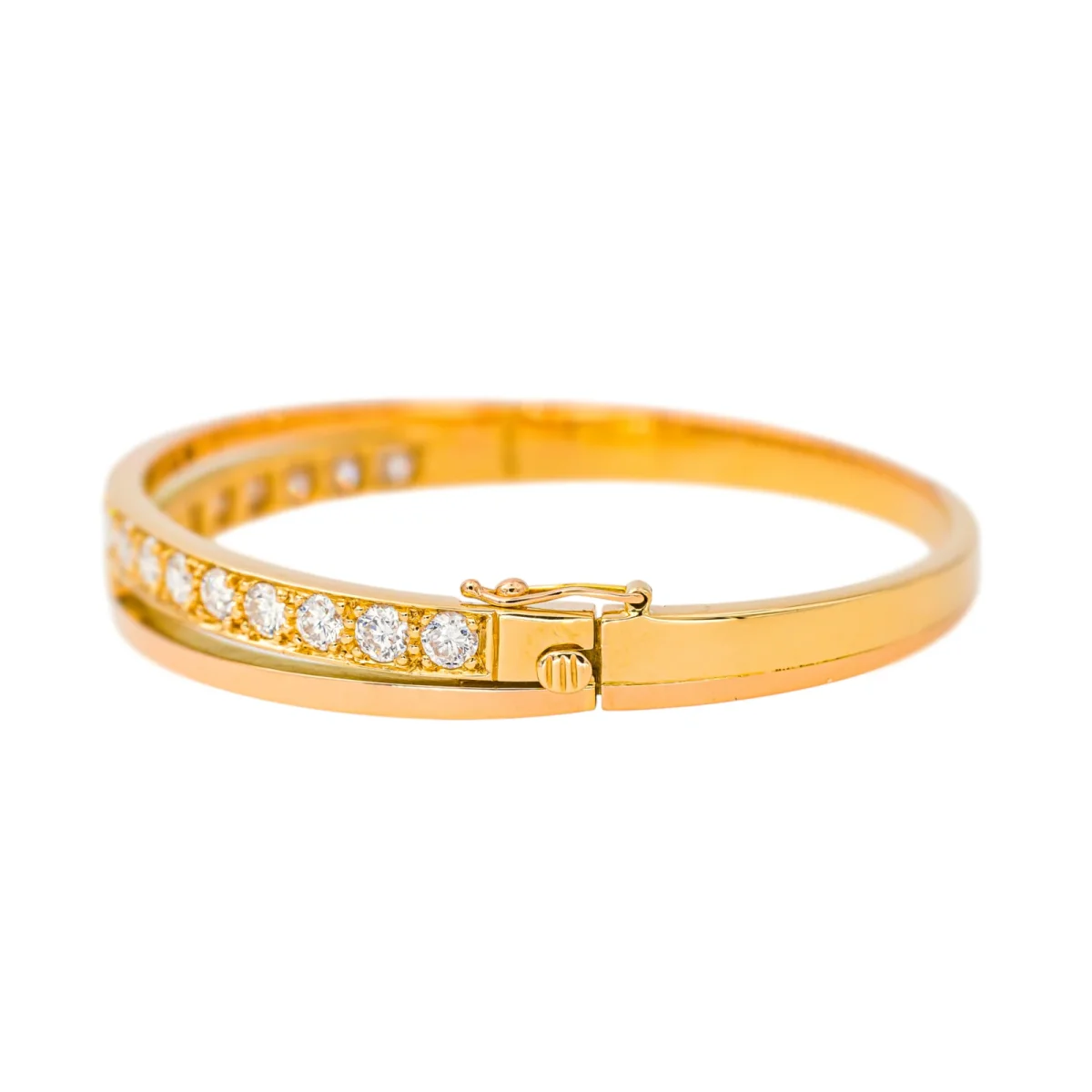 Bracelet Jonc Or jaune Diamant – Image 4