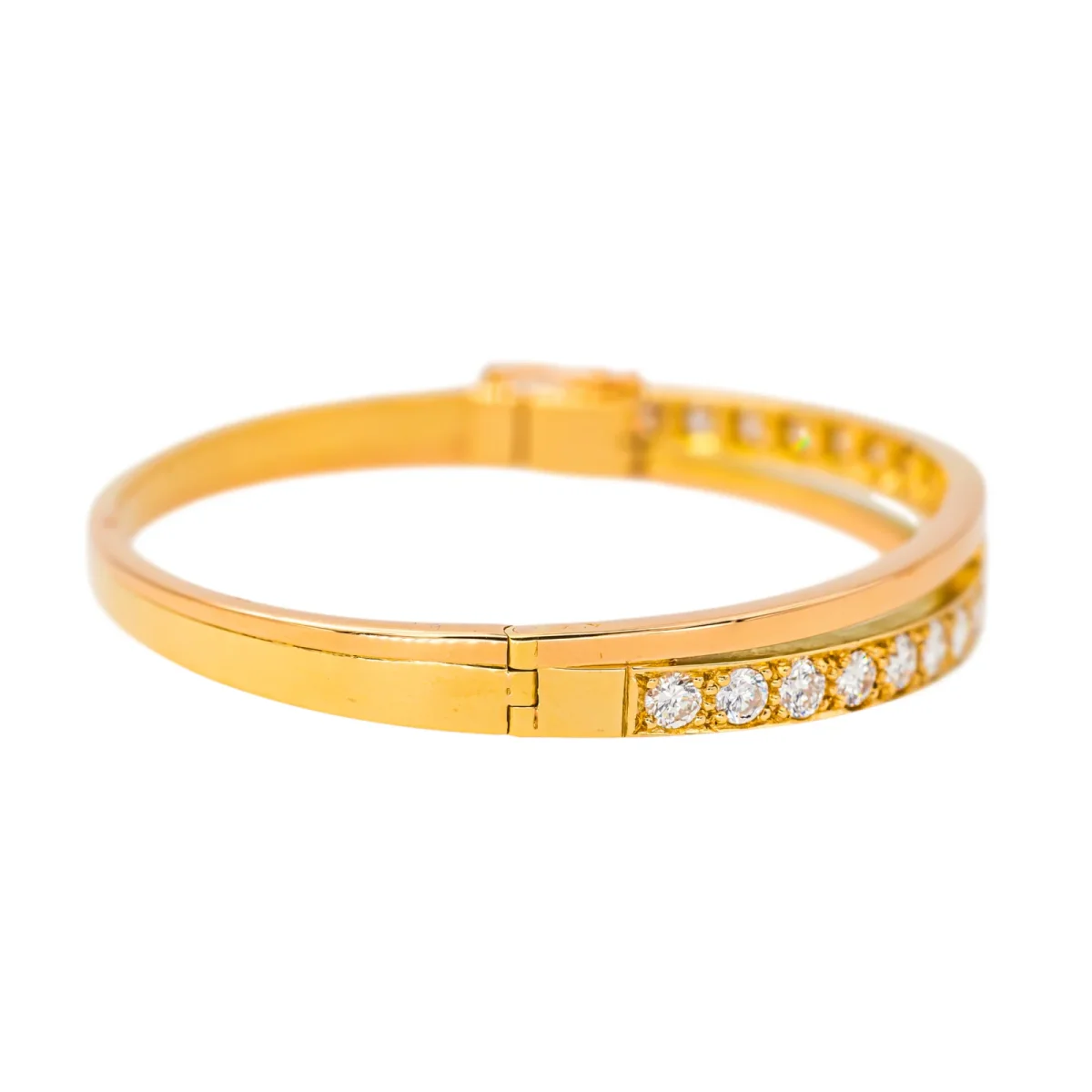 Bracelet Jonc Or jaune Diamant – Image 6
