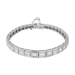 Bracelet Ligne Or blanc Diamant