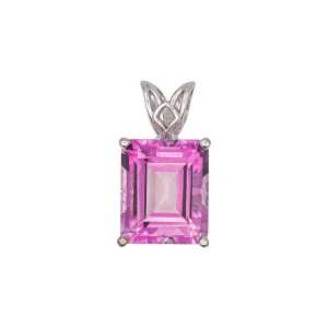 Pendentif Or blanc Tourmaline