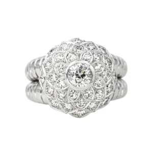 Bague Cocktail Or blanc Diamant