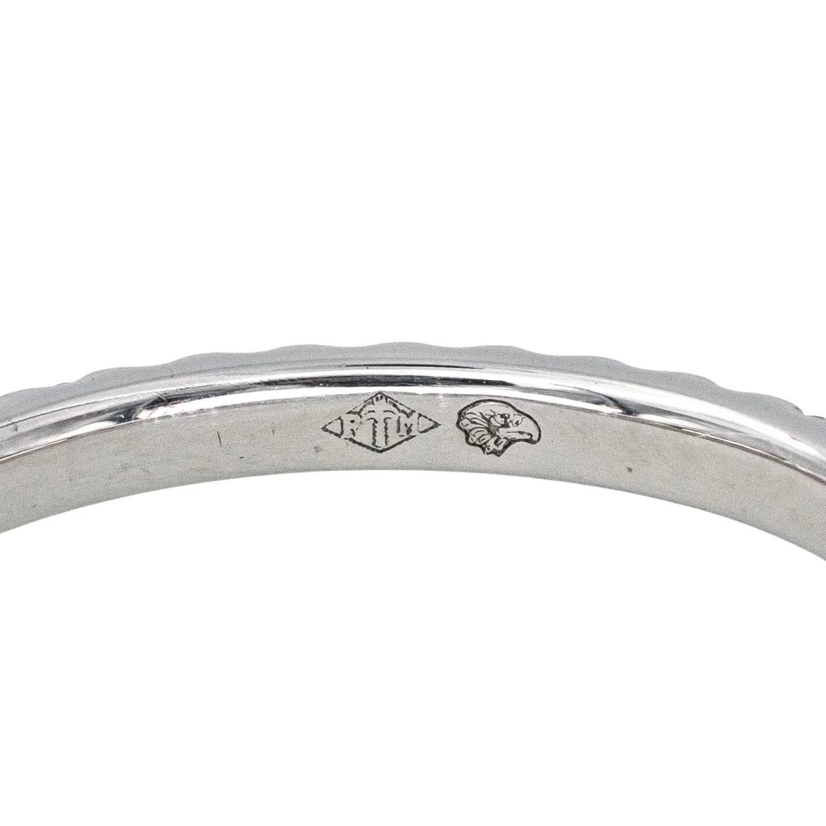 Bague Alliance américaine Or blanc Diamant – Image 8