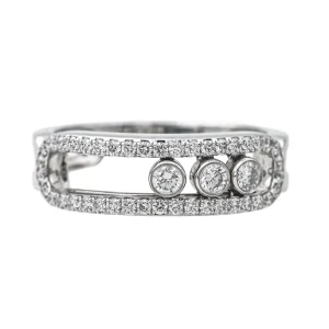 Messika Bague Move Or blanc Diamant