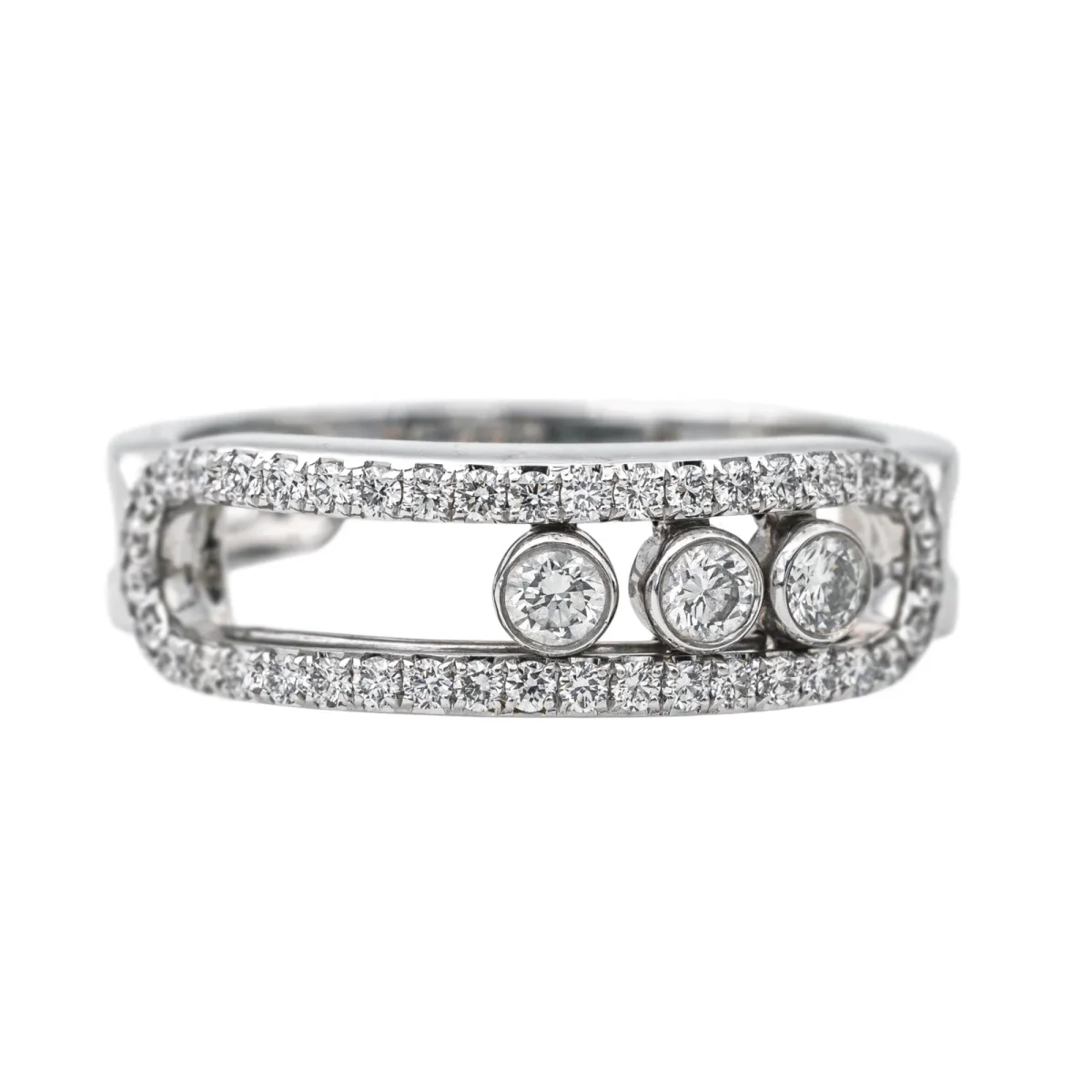 Messika Bague Move Or blanc Diamant – Image 2